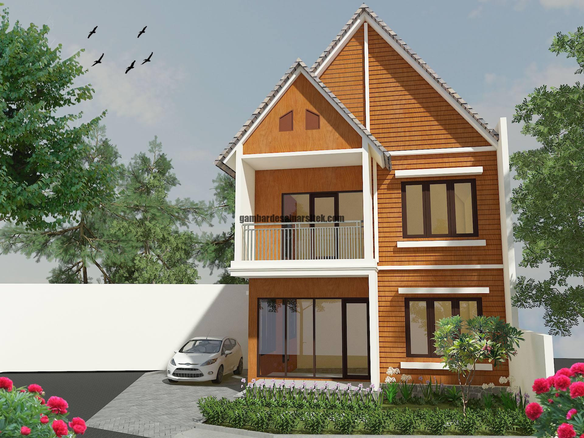 3 Desain Rumah Tipe Eropa 2 Lantai Gambar Desain Arsitek